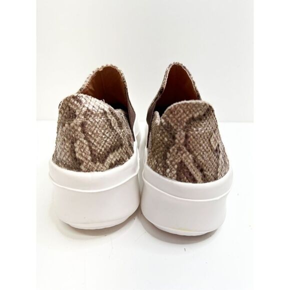 Gentle Souls Kenneth Cole Sneakers 6 Leather Snake Print Antique‎ Gold Slip On - Picture 6 of 9